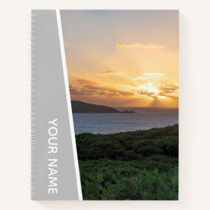 Cuaderno Paisaje del atardecer dorado Foto Australia, Plata