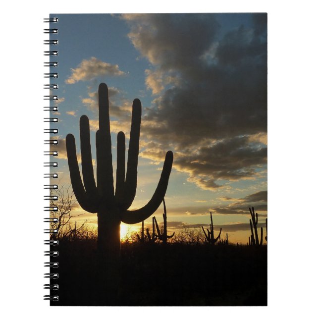 Cuaderno Paisaje del desierto de Saguaro Sunset II Arizona (Frente)