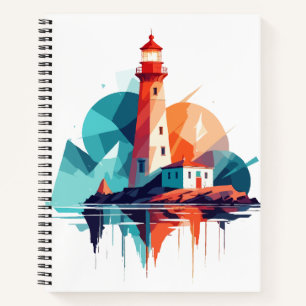 Cuaderno Paisaje del faro Tranquilo Naturaleza Tranquila al
