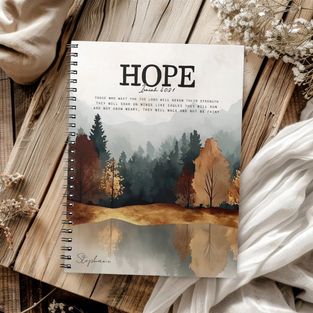 Cuaderno Paisaje del versículo bíblico Isaías 40:31 (Subido por el creador)