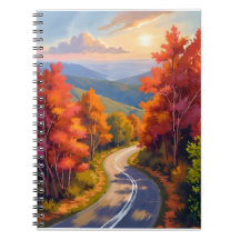 Paisaje en acuarela del follaje de otoño de Vermon