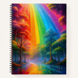 Cuaderno Paisaje en el bloc de notas del bosque