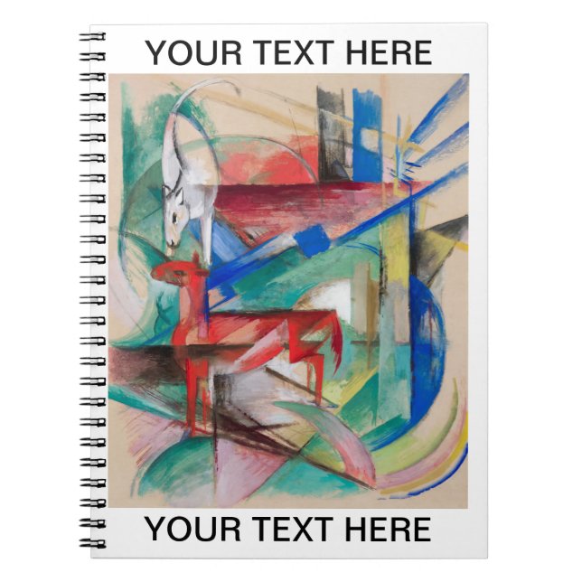 Cuaderno Paisaje Franz Marc con animales personalizados (Frente)