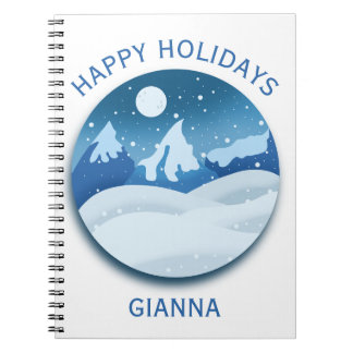 Cuaderno Paisaje helado pacífico personalizado