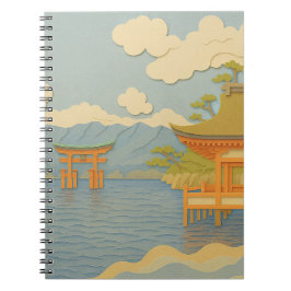 Cuaderno Paisaje JAPONÉS | Itsukushima | Recorte de papel