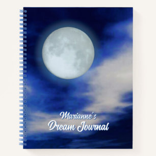 Cuaderno Paisaje lunar con nubes onlit Dream Journal