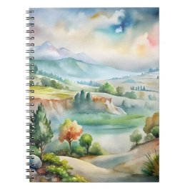 Cuaderno Paisaje montañoso acuarela