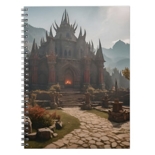 Cuaderno Paisaje montañoso del castillo medieval
