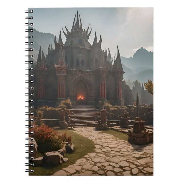 Cuaderno Paisaje montañoso del castillo medieval (Frente)