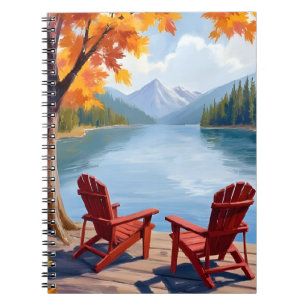 Cuaderno Paisaje montañoso tranquilo   Mañana a orillas del