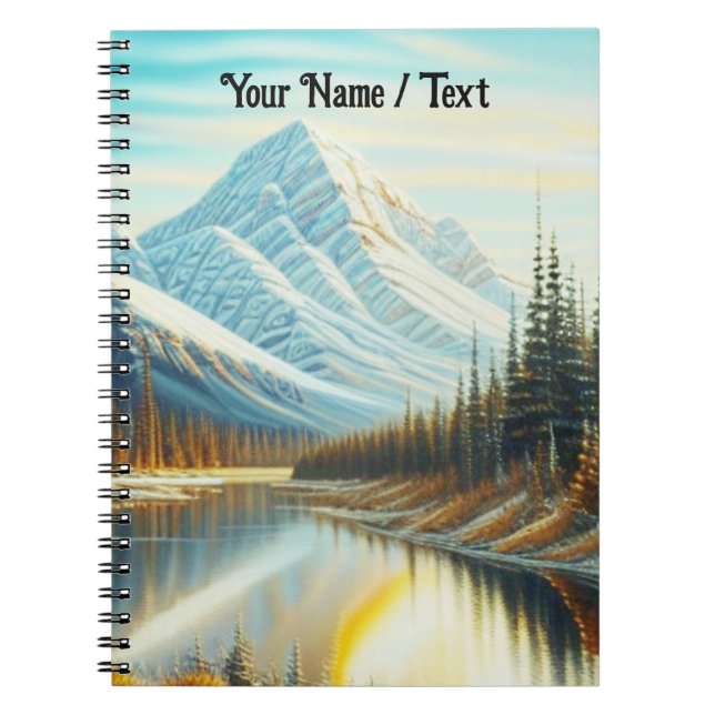 Cuaderno Paisaje natural de Canadá - Asombroso arte de mont (Frente)