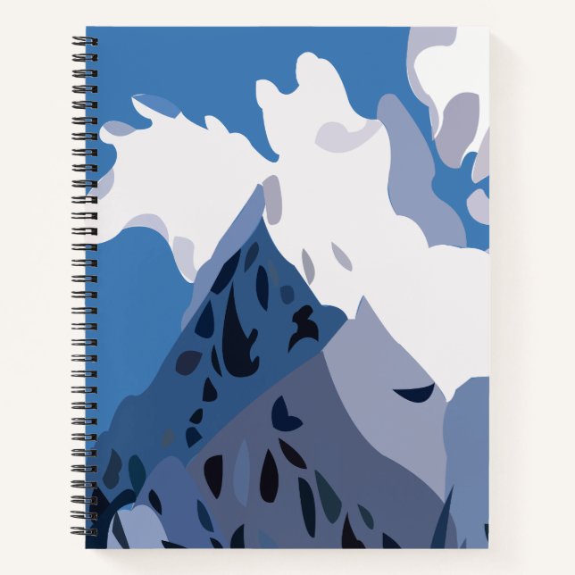 Cuaderno Paisaje natural de los picos de las montañas (Anverso)