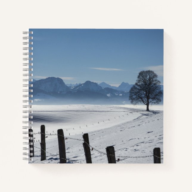 Cuaderno Paisaje natural del invierno nevado (Anverso)