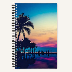 Cuaderno Paisaje natural piscina palmeras-25925