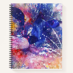 Cuaderno Paisaje onírico de gato abstracto cósmico