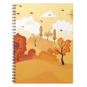 Cuaderno Paisaje otoñal. Panorámica de la zona rural