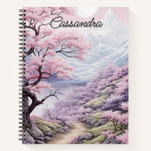 Paisaje personalizable de flor de cerezo