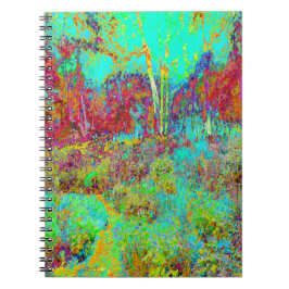Cuaderno Paisaje psicodélico de Oro Otoño y Jardín de Aqua