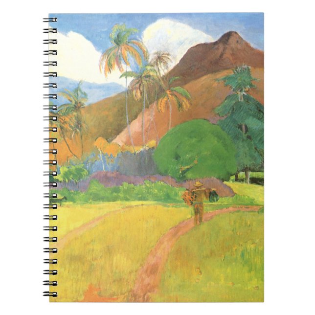 Cuaderno Paisaje tahitiano, montañas Tahiti, Paul Gauguin (Frente)