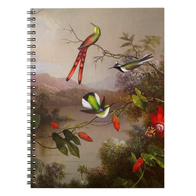 Cuaderno Paisaje tropical con 10 Hummingbirds Heade (Frente)