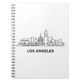 Cuaderno Paisaje Urbano de Los Ángeles Minimalista Arte de