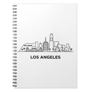 Cuaderno Paisaje Urbano de Los Ángeles Minimalista Arte de