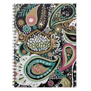 Cuaderno Paisley asiático: diseño moderno y sin fisuras.