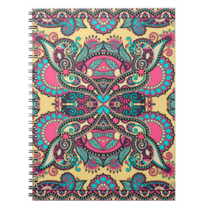 Cuaderno Paisley bandanna floral ornamental tradicional. Yo