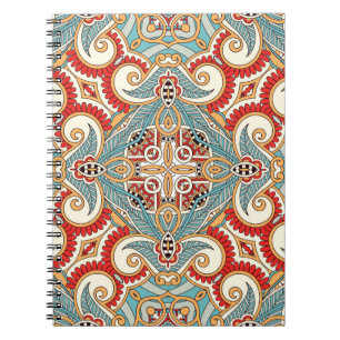 Cuaderno Paisley bandanna floral ornamental tradicional. Yo