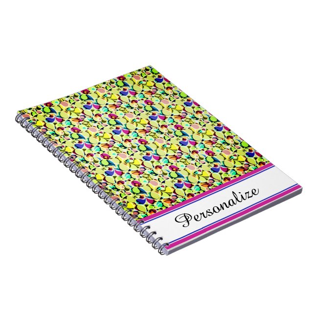 Cuaderno Paisley divertido personalizado (Lado Derecho)