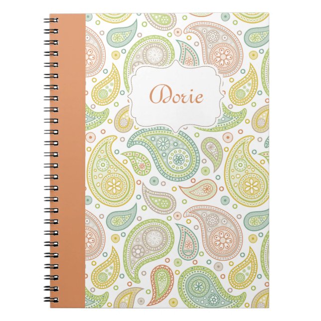Cuaderno Paisley en bloc de notas (Frente)