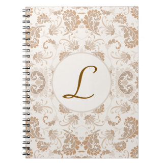 Cuaderno Paisley en la estética beige moderna Tan Brown Ini
