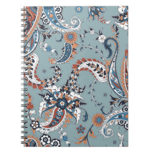 Cuaderno Paisley indio de moda: fondo sin costura.