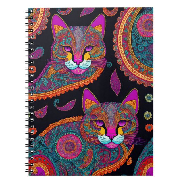 Cuaderno Paisley Kitties (Frente)