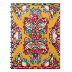 Cuaderno Paisley Ornamental Floral: Bandanna Tradicional