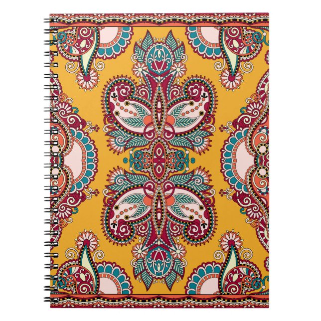 Cuaderno Paisley Ornamental Floral: Bandanna Tradicional (Frente)