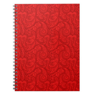 Cuaderno Paisley Rojo