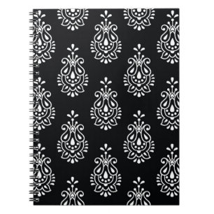 Cuaderno Paisley vintage, patrón elegante sin fisuras.