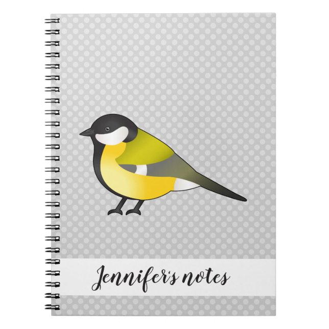 Cuaderno Pajarito Amarillo Salvaje & Título Personalizado (Frente)