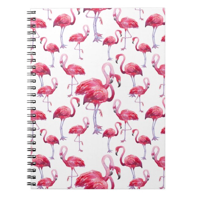 Cuaderno Pájaro acuático Flamingo Exótico (Frente)