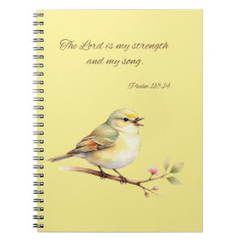 Cuaderno Pájaro Amarillo Salmo 118:14