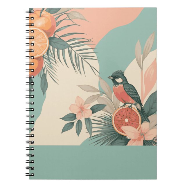 Cuaderno Pájaro bostezante tropical (Frente)