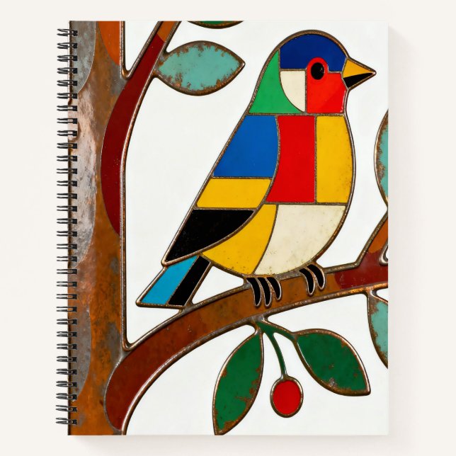 Cuaderno Pájaro de Arte Popular Colorido (Anverso)