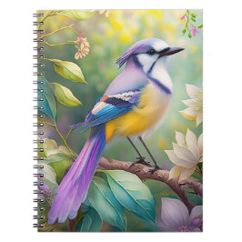 Cuaderno Pájaro de fantasía arrendajo azul violáceo