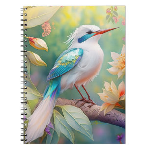 Cuaderno Pájaro de fantasía del ala Verde azulada irlandesa