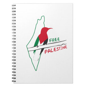 Cuaderno Pájaro de la bandera palestina
