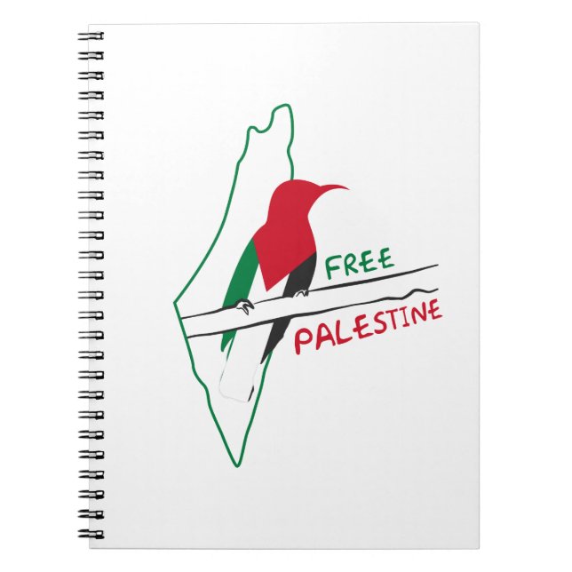 Cuaderno Pájaro de la bandera palestina (Frente)