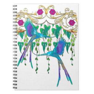 Cuaderno Pájaro de quetzal azul