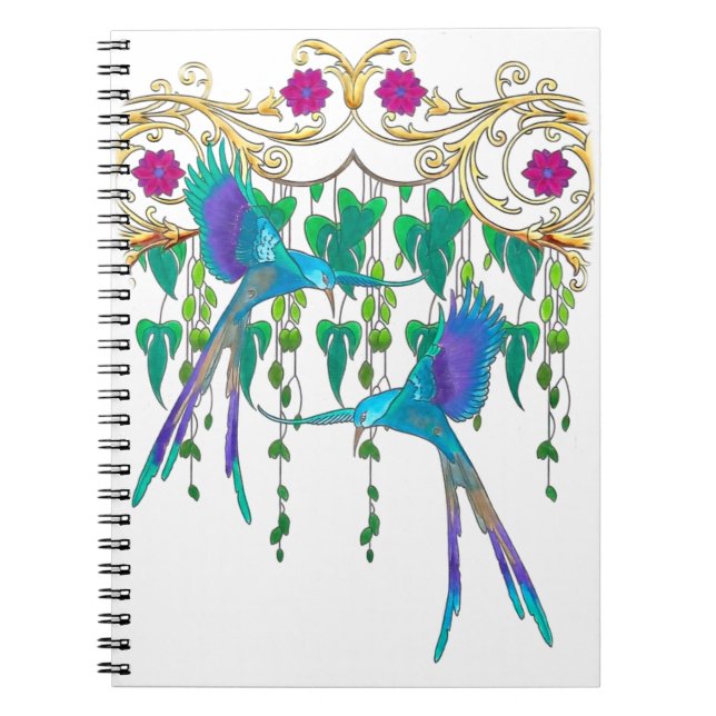 Cuaderno Pájaro de quetzal azul (Frente)