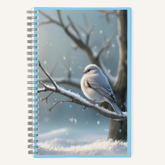 Cuaderno pájaro de serenidad de invierno